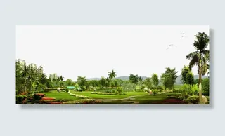 房地产广告元素绿色公园免抠