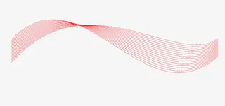 矢量红色曲线免抠
