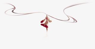 棕色中国风仙气背影装饰图案免抠