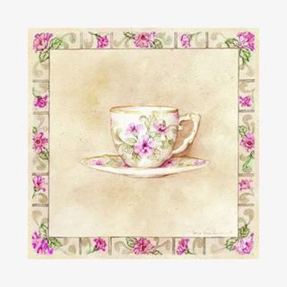 复古杯子图案贴纸素材免抠