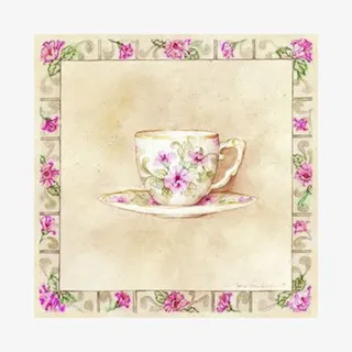 复古杯子图案贴纸素材免抠