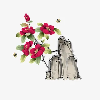 韩国水墨画 韩国文化免抠