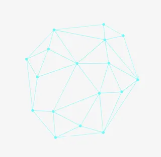 蓝色科技线条图标装饰免抠