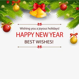 新年快乐素材矢量图免抠