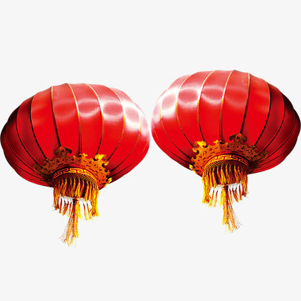 红色装饰灯笼免抠