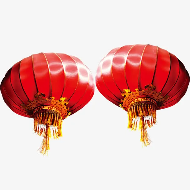 红色装饰灯笼免抠