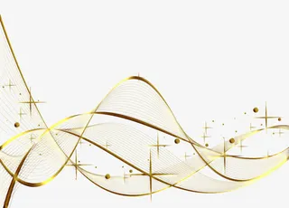 金色流动光线免抠