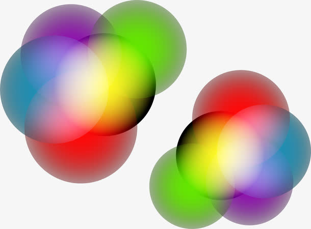 彩色灯光效果元素免抠