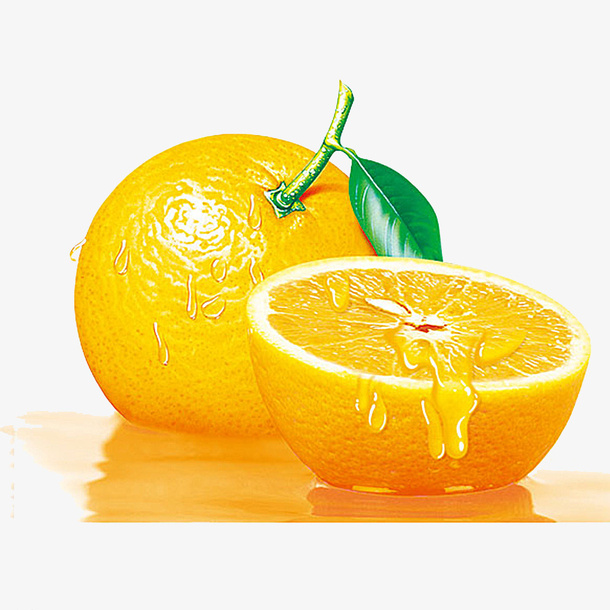 新鲜橙子免抠