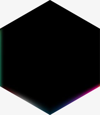 多彩简约六边形免抠