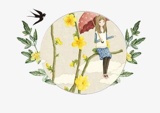 38女神节卡通小清新女神背景