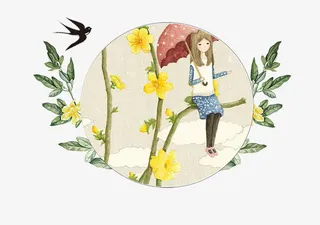 38女神节卡通小清新女神背景