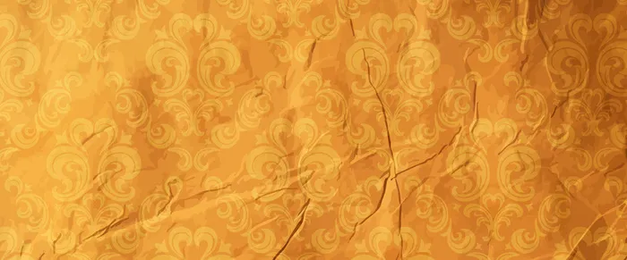 黄色花纹褶皱banner背景高清