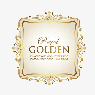 复古金属质感英伦边框免抠