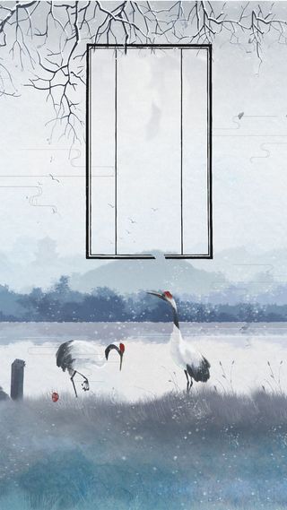 简约古典中国风H5背景图高清