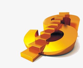 金属的美金楼梯免抠