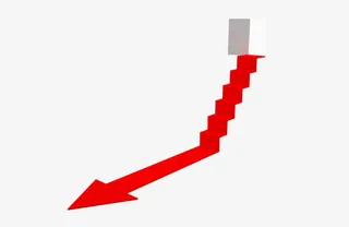 手绘红色红毯箭头阶梯免抠