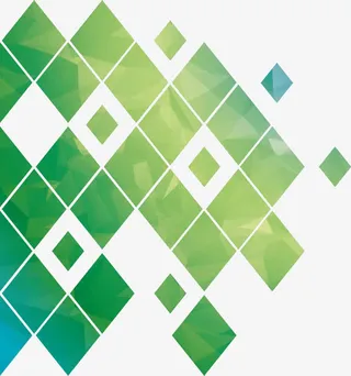 绿色几何装饰免抠