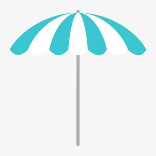 矢量卡通扁平夏日海滩旅游遮阳伞免抠