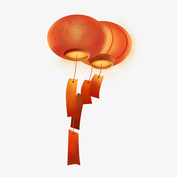 国潮元素 年货节 春节 传统 中国风灯笼免抠