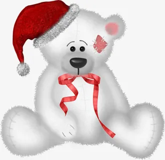 圣诞小熊礼物图免抠