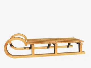 简约雪橇车PNG素材免抠