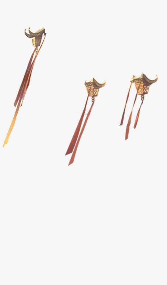 中国风漂浮红色灯笼免抠