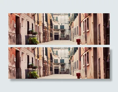 复古建筑过道海报背景