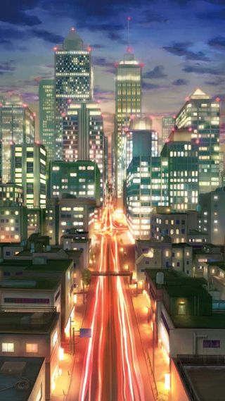 日本动漫繁华都市建筑高楼大厦免抠