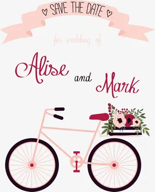 卡通彩带鲜花矢量图免抠