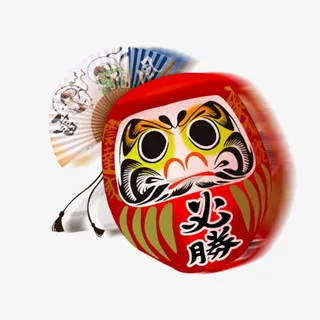 必胜不倒翁日系素材免抠