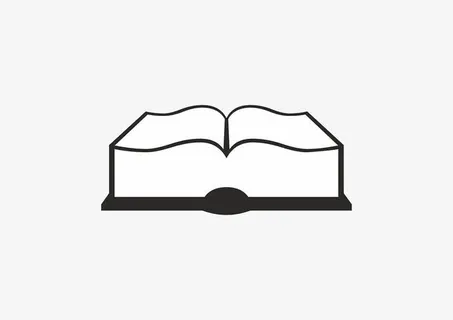 手绘翻开的书本免抠
