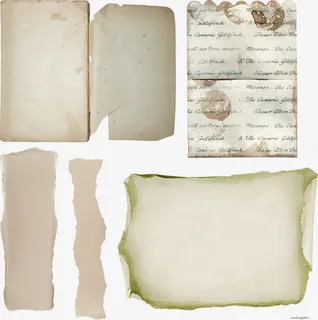 撕坏的信纸免抠