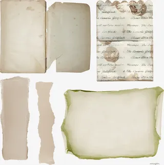 撕坏的信纸免抠