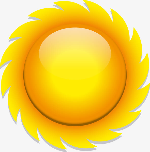 旋转卡通金太阳素材图免抠