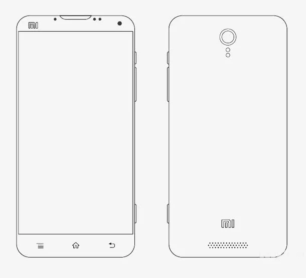 小米手机线稿免抠