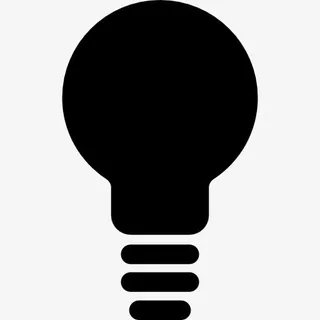 灯泡的黑色形状图标免抠
