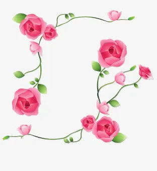 红色玫瑰漂浮免抠