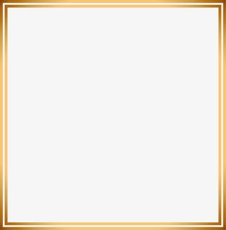 金色简约框架线条免抠