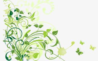 藤条花纹免抠手绘/卡通卡通元素