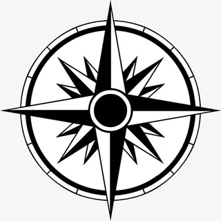 黑白指南针免抠