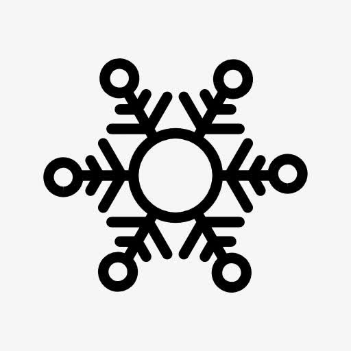 六角雪花符号图标免抠