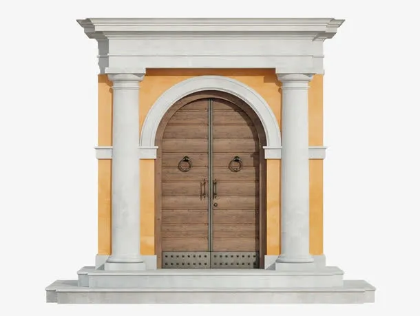 古朴的罗马门柱免抠