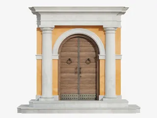 古朴的罗马门柱免抠