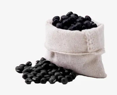 麻袋里的黑豆素材免抠