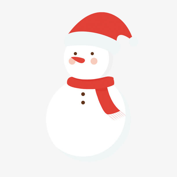 白色卡通雪人免抠