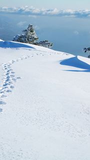 雪山雪地简约背景高清
