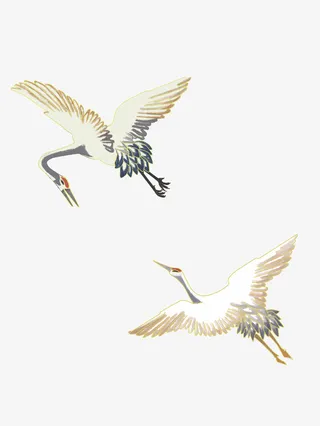 古风国潮风仙鹤俊逸免抠