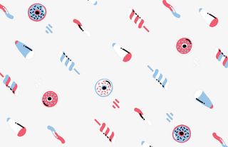 卡通创意时尚底纹免抠