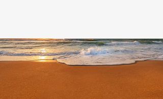 美丽的海滩景色免抠